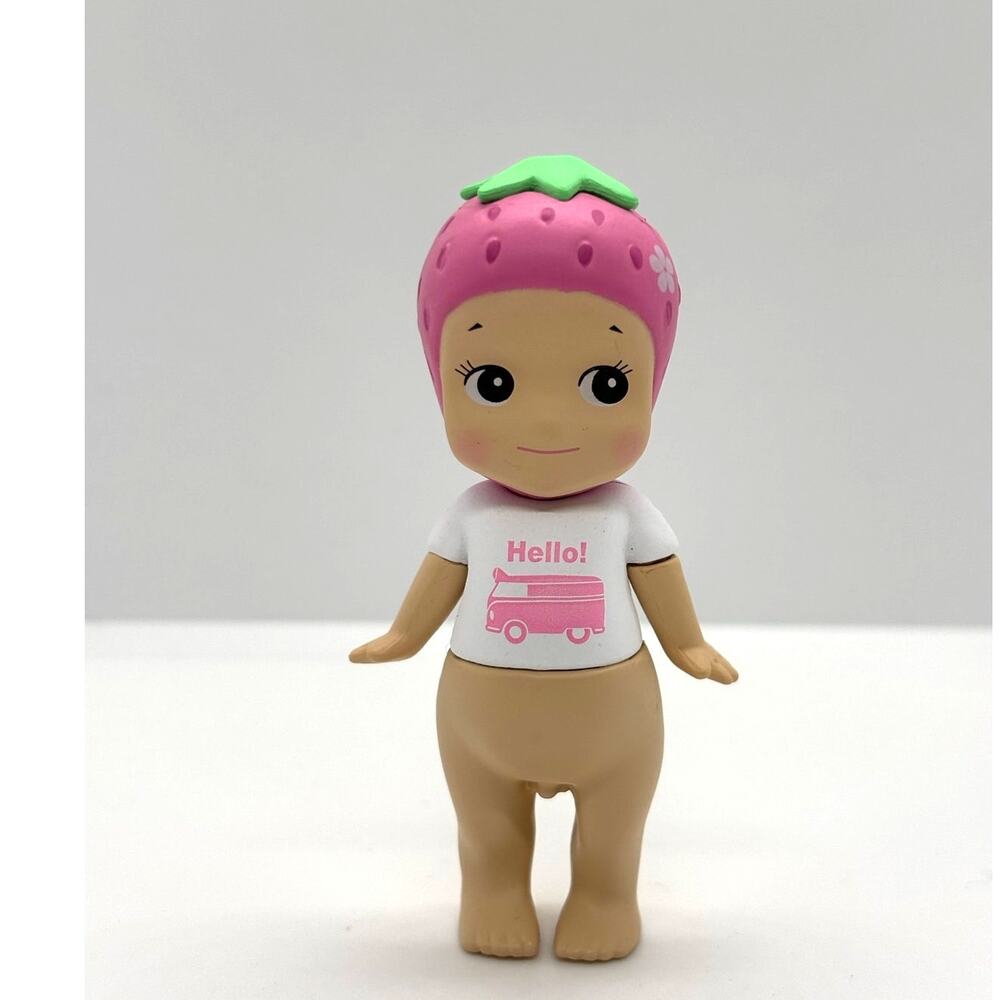 New Unbranded Kewpie/Angel Collectible Mini Figure, Strawberry Hello, Open Box